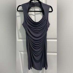 Spense Ruched Grey Dress Size 6. Ruching on the dress is very flattering.